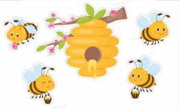 Dekoracje wiosna - Ul i pszczoły