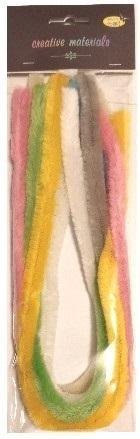 Druty chenille kolorowe pastel 15mm 7szt