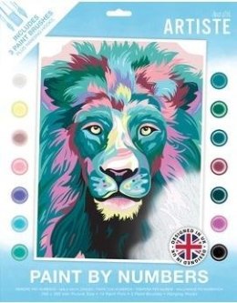 Malowanie po numerach - Curageous Lion
