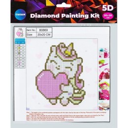 Diamentowa mozaika 5D - Unicorn&Heart 20x20 80869
