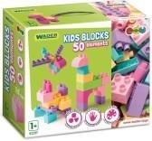 Kids Blocks klocki różowo-fioletowe 50el
