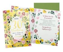 Karnet B6 Urodziny 30 (kwiaty)