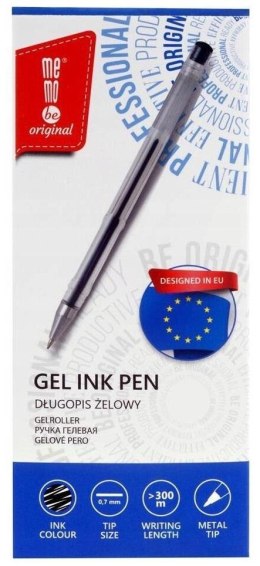 Długopis żelowy 0,7mm czarny (12szt) MemoBe