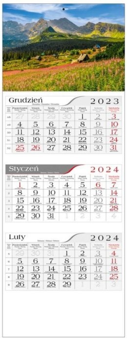 Kalendarz 2024 Trójdzielny Hala Gąsienicowa