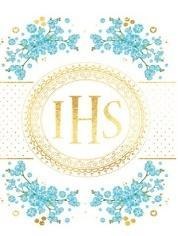 Karnet Komunia z kieszonką IHS