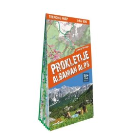 Alps trekking map Prokletije, Durmitor, Albanian..