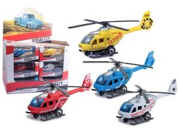 Helikoptery ratunkowe metal 4 kolory mix