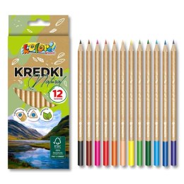 Kredki Kolori ołówkowe 12 kolorów natural PENMATE