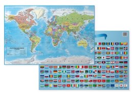 Świat Polityczny z flagami 1:70 000 000 mata