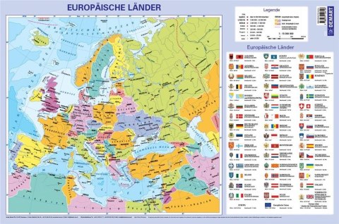 Podkładka na biurko Mapa Europy polityczna