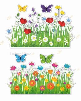 Dekoracje wiosenne - łąka i kwiatki 6el