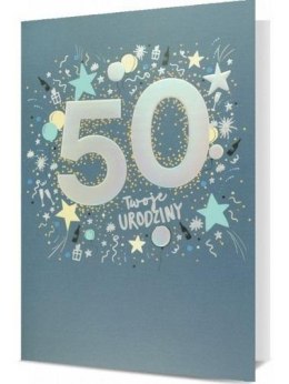 Karnet B6 Urodziny 50