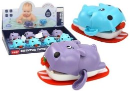 Zabawka do kąpieli nakręcana hipopotam na desce