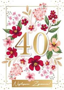 Karnet urodziny 40
